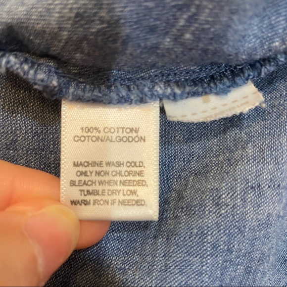 LOFT The Softened Shirt Chambray Jean L - Picture 4 of 9